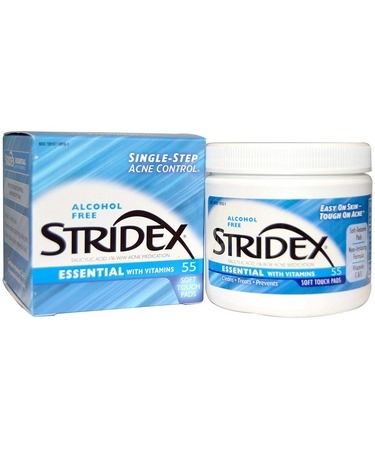 Stridex, Single-Step Acne Control (1% Salicylic Acid) Alcohol Free 
